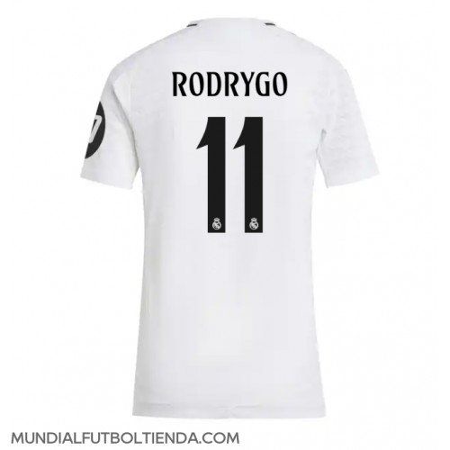 Camiseta Real Madrid Rodrygo Goes #11 Primera Equipación Replica 2024-25 para mujer mangas cortas